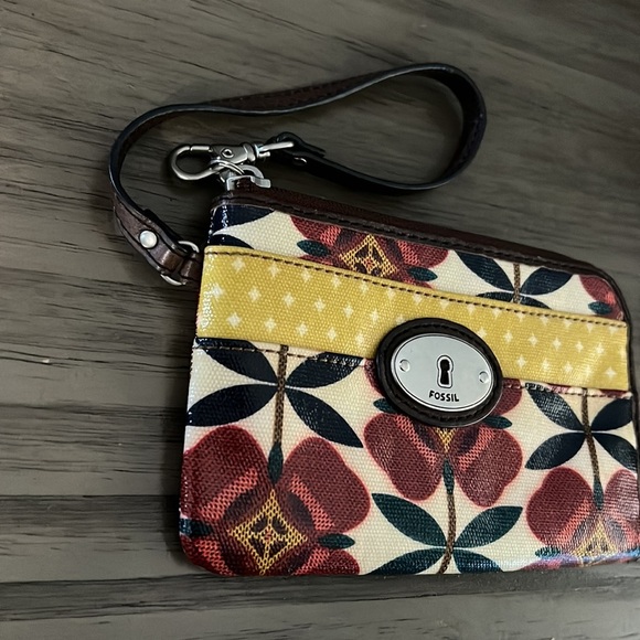 FOSSIL VINTAGE KEY-PER SMALL FLORAL WALLET - Picture 2 of 15